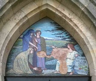 Broken mosaic from a church
